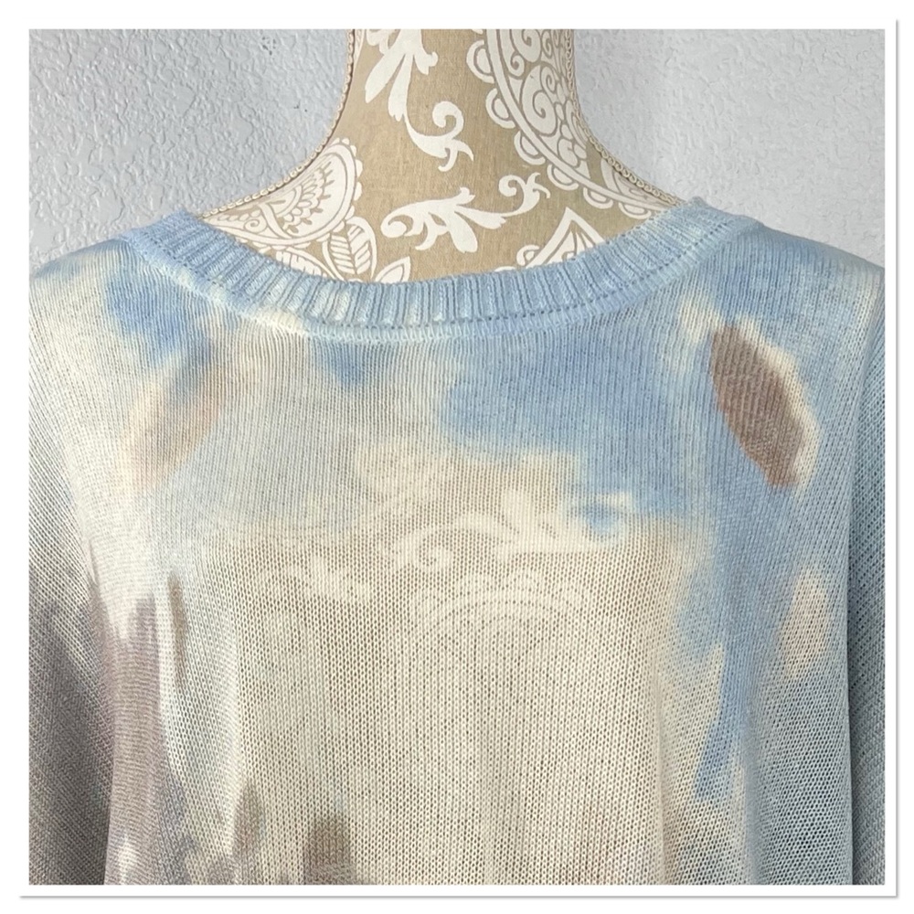 FATE Tie Dye Crew Neck Sweater Lightweight Knit Sz 3X Viscose Blend Sheer NWT - Picture 4 of 8